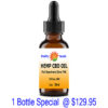 bottle of hemp cbd oil 1500mg with zero thc 1 bottle special